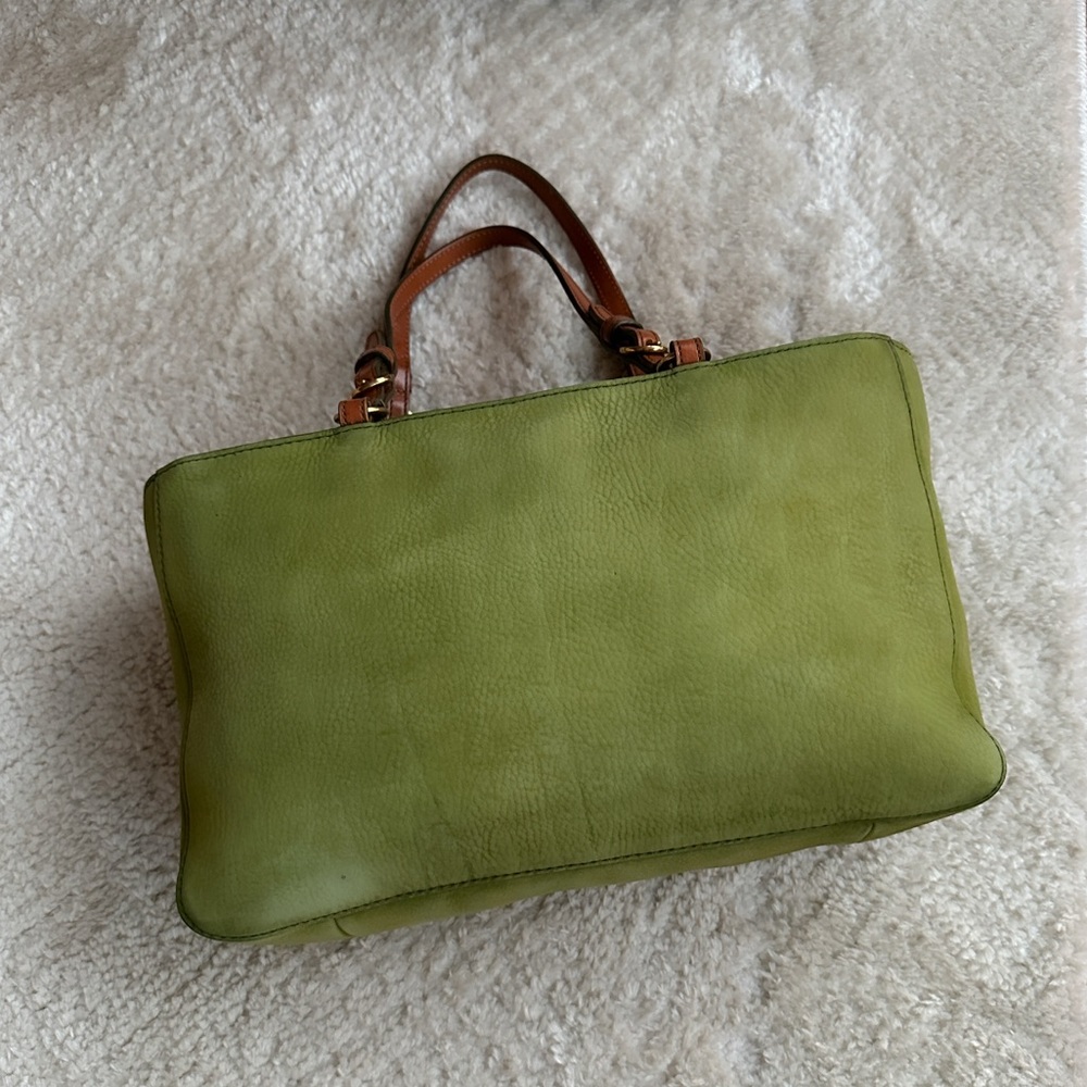 Vintage COACH Chelsea Tote Lime Green Nubuck - Picture 12 of 16
